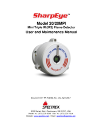 Thumbnail of document Manual 20 20mpi mini triple ir ir3 flame detector user maintenance spectrex en us 1459820 14484
